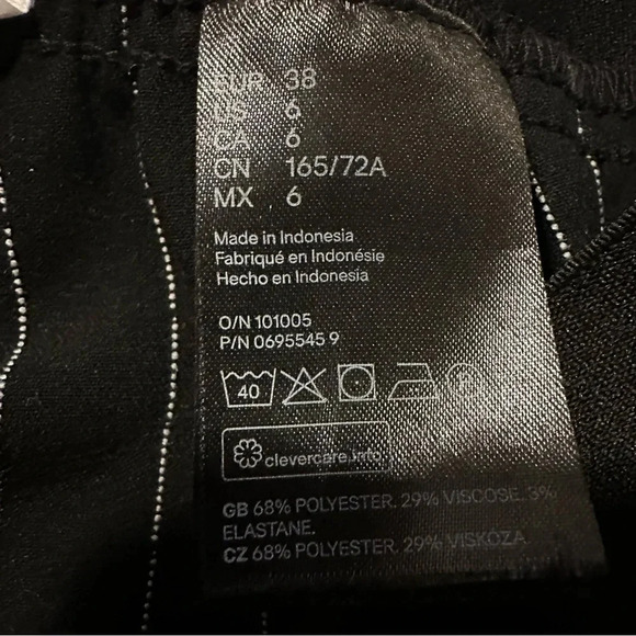 H&M Polka Dot Dress Pants - Size 6, Straight Leg, Elastic Waist - Picture 5 of 6